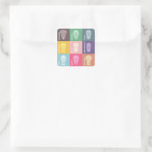 Antike Philosophen Quadratischer Aufkleber (Tasche)