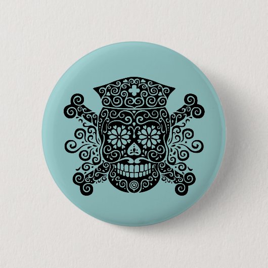 Antike Piraten-Krankenschwester Button (Vorderseite)