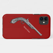 Antike Pistole persönlicher roter iPhone 5 Kasten Case-Mate iPhone Hülle (Rückseite (Horizontal))