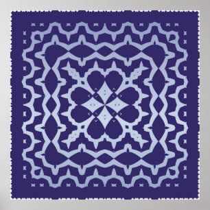 Antike portugiesische Azulejo-Keramik. Grafikdesig Poster