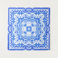 Antike portugiesische Azulejo-Keramik. Vintage Nah