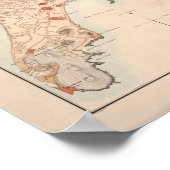 Antike Portugiesische Karte von Macau 1889 Poster (Ecke)