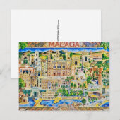 Antike Postkarte aus Malaga Spanien (Vorne/Hinten)