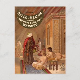 Antike Postkarte: Belle of Nelson Whiskey Postkarte