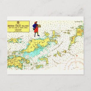 Antike Postkarte der Britischen Jungferninseln