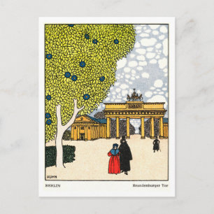 Antike Postkarte des Brandenburger Tors, Berlin