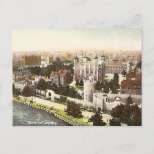 Antike Postkarte des Tower of London