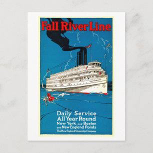 Antike Postkarte für Fall River Line