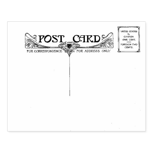 Antike Postkarte Jugendstil Zeit Vintag Gummistempel (Prägung)