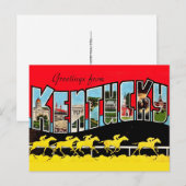 Antike Postkarte mit Grüßen aus Kentucky (Vorne/Hinten)