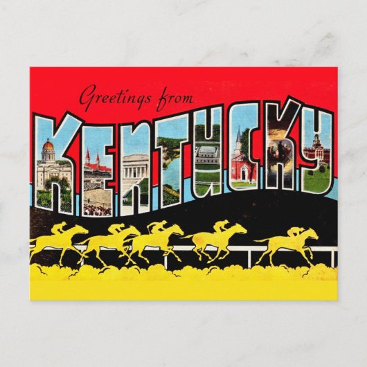 Antike Postkarte mit Grüßen aus Kentucky (Vorderseite)