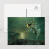 Antike Postkarte mit lichter Fee (Vorne/Hinten)