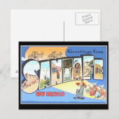 Antike Postkarte Santa Fe (Vorne/Hinten)