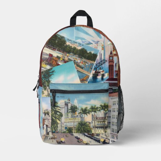 Antike Postkarten Bedruckter Rucksack (Vorderseite)