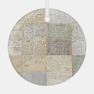 Antike Postkarten Der Vintage französische Hinterg Ornament Aus Glas