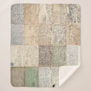 Antike Postkarten Der Vintage französische Hinterg Sherpadecke