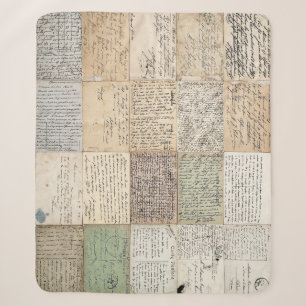 Antike Postkarten Französische Vintage-Hintergrund Sherpadecke