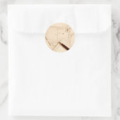 Antike Postkarten Runder Aufkleber (Tasche)