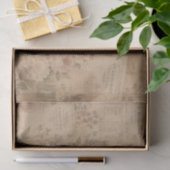 antike Postkarten und Blumen Seidenpapier (Geschenk)