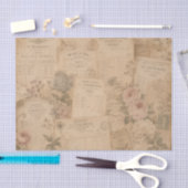 antike Postkarten und Blumen Seidenpapier (Handwerk)