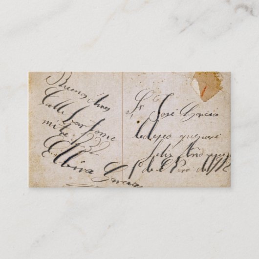 Antike Postkarten-Visitenkarte Visitenkarte (Vorderseite)