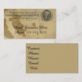 Antike Postkartenkarte Visitenkarte (Vorne/Hinten)