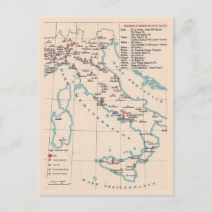 Antike Postkartenkarte von Italien Postkarte