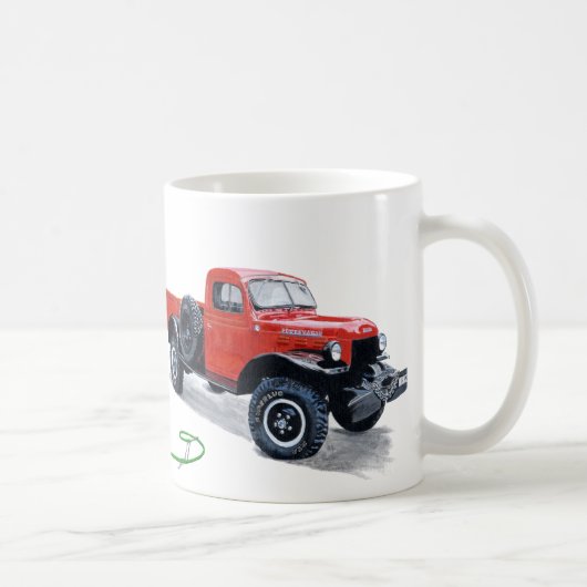 Antike Power-Lastwagen-LKW-Tasse Kaffeetasse (Rechts)