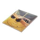 Antike Propeller Gelbe Keramik Fliese (Seite)