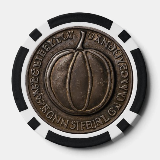 Antike Pumpkin-Münze Pokerchips (Rückseite)