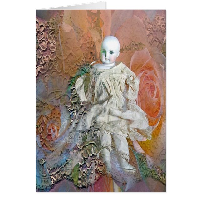 Antike Puppen-Karte (Vorne)