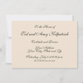 Antike Puppenthäuser zeigen Tanz Einladung (Rückseite)