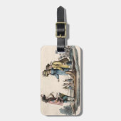 Antike Puppenthäuser zeigen Tanz Gepäckanhänger (Vorderseite vertikal)