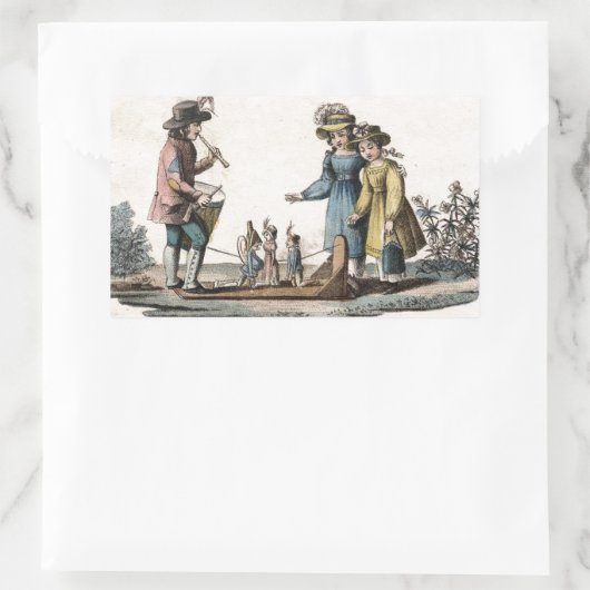 Antike Puppenthäuser zeigen Tanz Rechteckiger Aufkleber (Tasche)