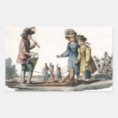 Antike Puppenthäuser zeigen Tanz Rechteckiger Aufkleber (Vorderseite)