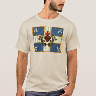Antike Quebec-Flagge Carillon Sacré-Cœur T-Shirt