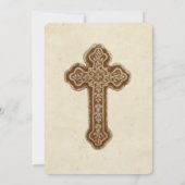 Antike quere katholische Hochzeits-Einladung Einladung (Rückseite)