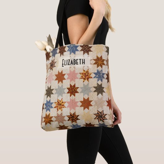 Antike Quilt | LeMoyne Star Patchwork Muster Tasche (Von Nahem)