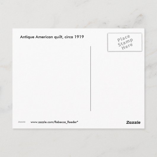 Antike Quilt Postkarte (Rückseite)