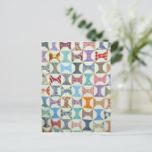 Antike Quilt Postkarte (Stehend Vorderseite)