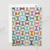 Antike Quilt Postkarte (Vorne/Hinten)