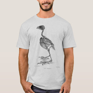 Antike Radierung eines Babyskeletts eines Vogels T-Shirt