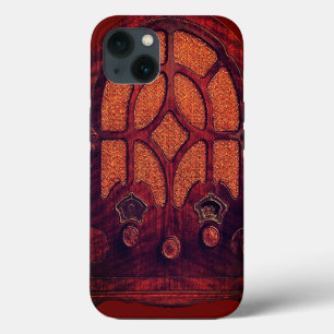Antike Radio vintage elegante Art Deco-Kathedrale iPhone 13 Hülle