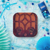 Antike Radiokunst Deko Kathedrale braun Pappteller (Party)