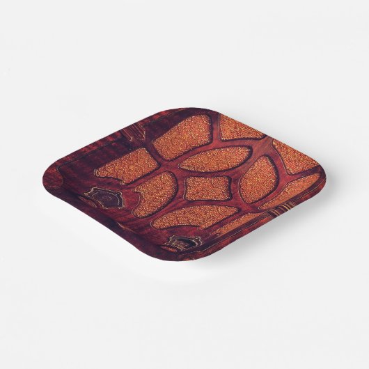 Antike Radiokunst Deko Kathedrale braun Pappteller (Gewinkelt)