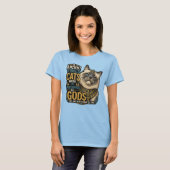 Antike Ragdoll-Katzenattitüde T-Shirt (Vorne ganz)