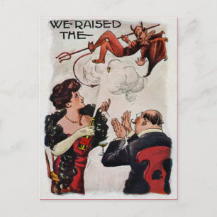 Antike Raise the Devil Postkarte
