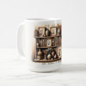Antike Readen und Blumen Kaffeetasse (Vorderseite Links)