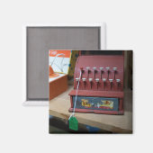 Antike Registrierkasse Magnet (Vorderseite/Rückseite)