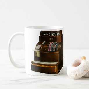 Antike Registrierkasse, Vintage-Einzelhandelsgesch Kaffeetasse